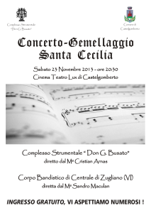 Locandina Concerto di S. Cecilia 2013 a Castelgomberto