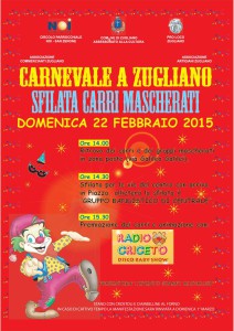 Locandina Carnevale a Zugliano - 22 Febbraio 2015