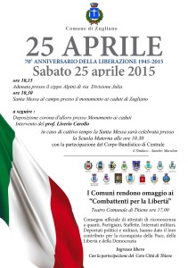 Locandina 25 aprile 2015