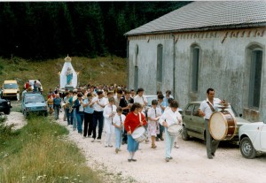 Banda alla Processione della Madonna di Monte Summano, 25 Agosto 1985
